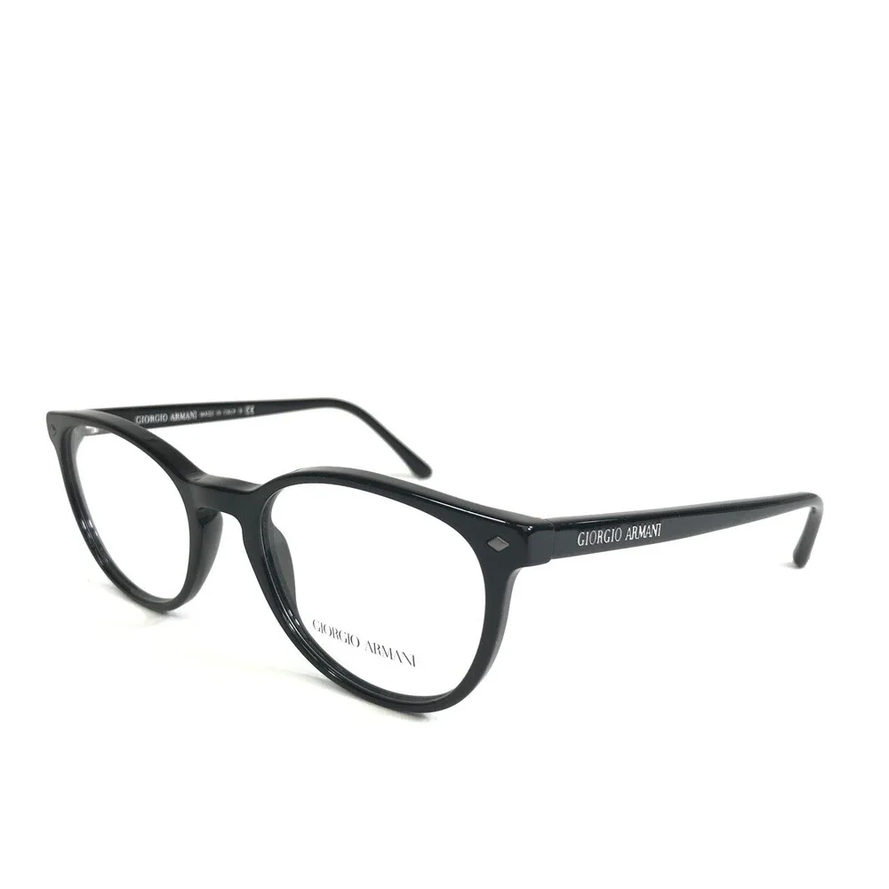 Giorgio Armani Eyeglasses Frames AR7096 5017 Black Round Full Rim 50-19-140